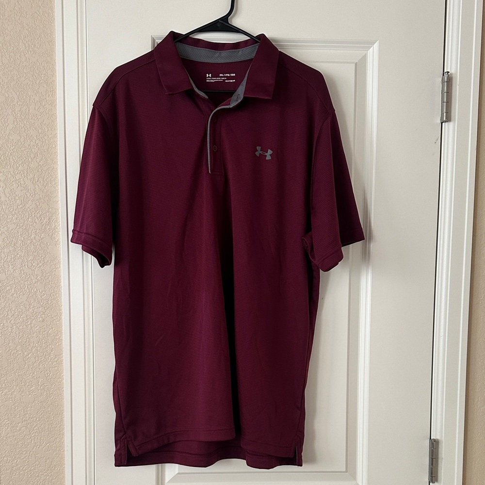 Under Armour Men's Deep Burgundy Polo Shirt